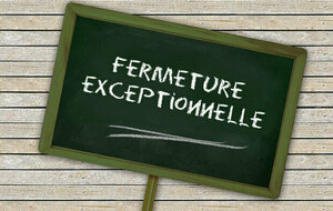 salle FERMEE exceptionnellement ce dimanche 29 octobre