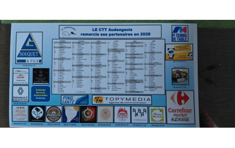 Merci à nos partenaires pour cette saison 2025-2026